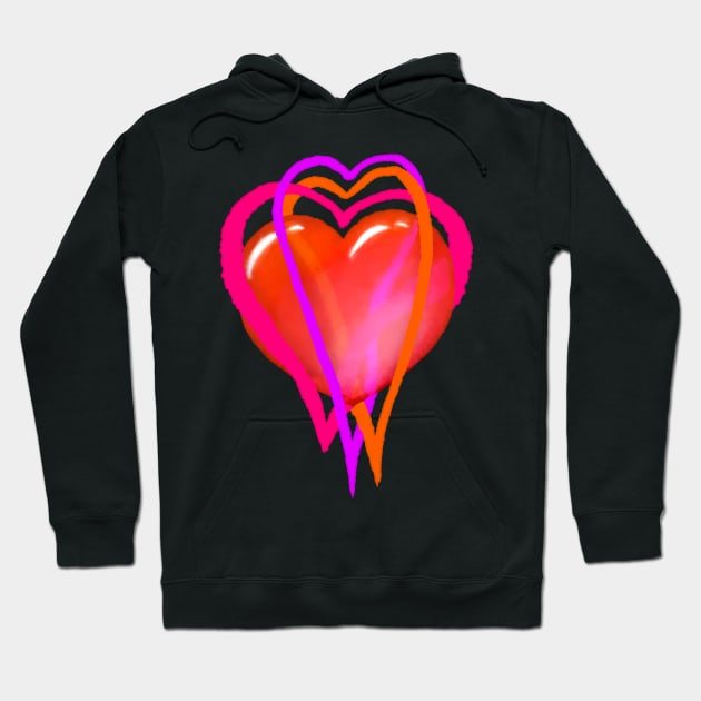 red glas heart Hoodie by SuRReal3D